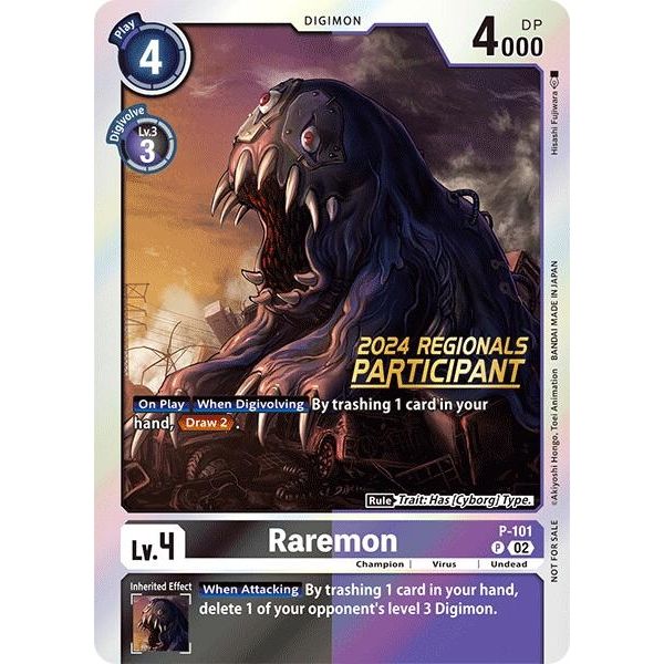 Image for Raremon - P-101 (2024 Regionals Participant) (P-101 P) (D-PR) - Digimon Card Game