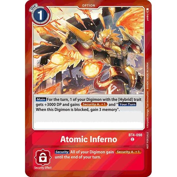 Image for Atomic Inferno (Event Pack 7) (BT4-098 C) (BT04) - Digimon Card Game