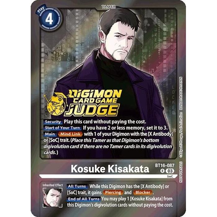 Image for Kosuke Kisakata (Judge Pack 6) (BT16-087 R) (BT16) - Digimon Card Game