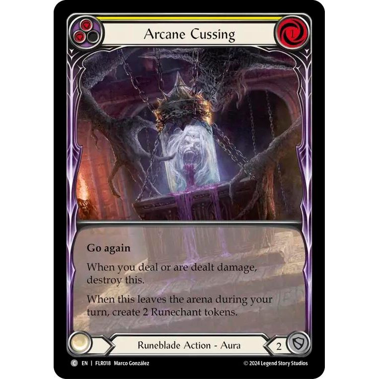 Image for Arcane Cussing (Yellow) (FLR018) (FLR) - Flesh and Blood TCG