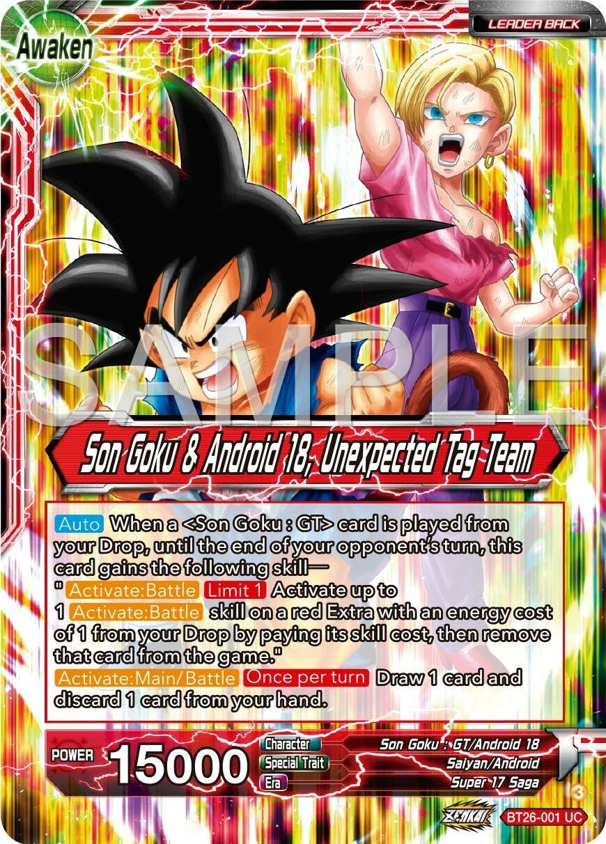 Image for Son Goku // Son Goku & Android 18, Unexpected Tag Team (BT26-001) (BT26) - Dragon Ball Super: Masters