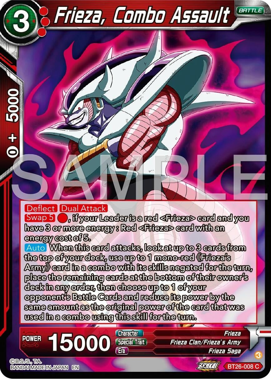 Image for Frieza, Combo Assault (BT26-008) (BT26) - Dragon Ball Super: Masters