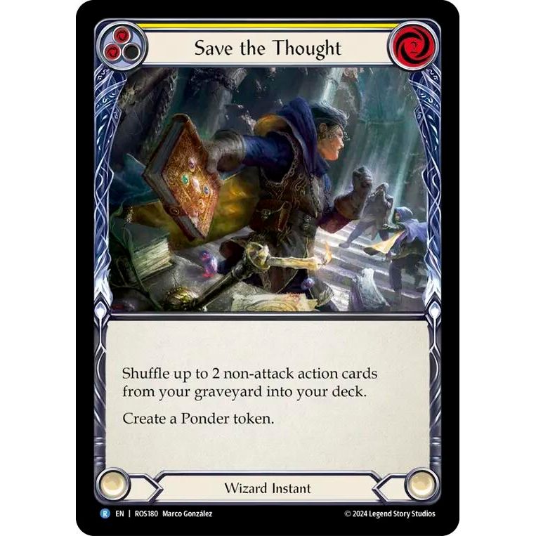 Image for Save the Thought (Yellow) (ROS180) (ROS) - Flesh and Blood TCG