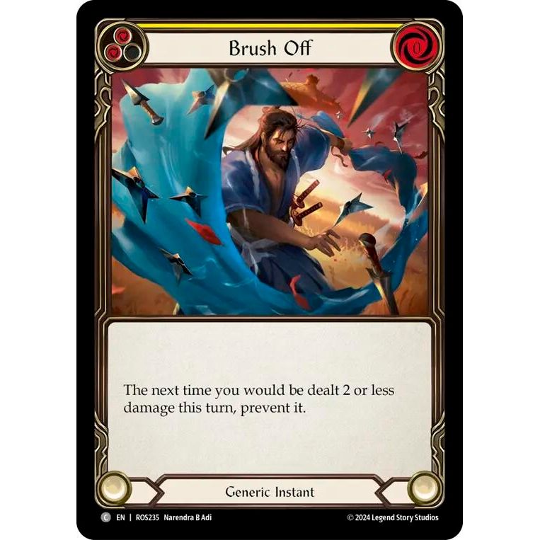 Image for Brush Off (Yellow) (ROS235) (ROS) - Flesh and Blood TCG