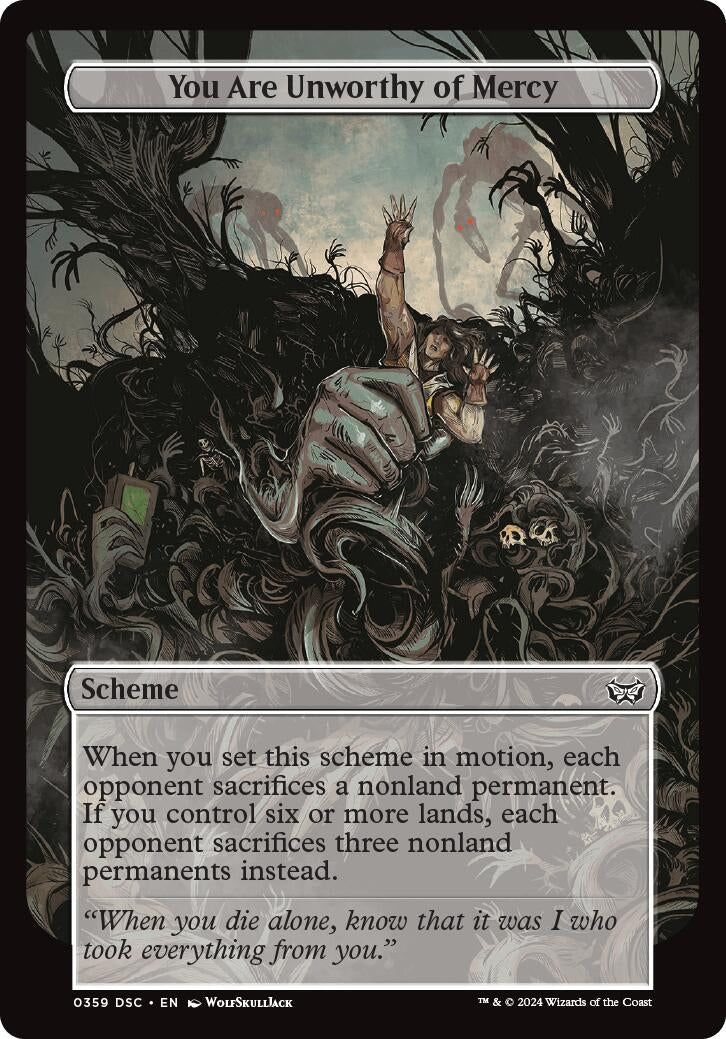 Image for You Are Unworthy of Mercy (Full Art) (359) - Magic: The Gathering