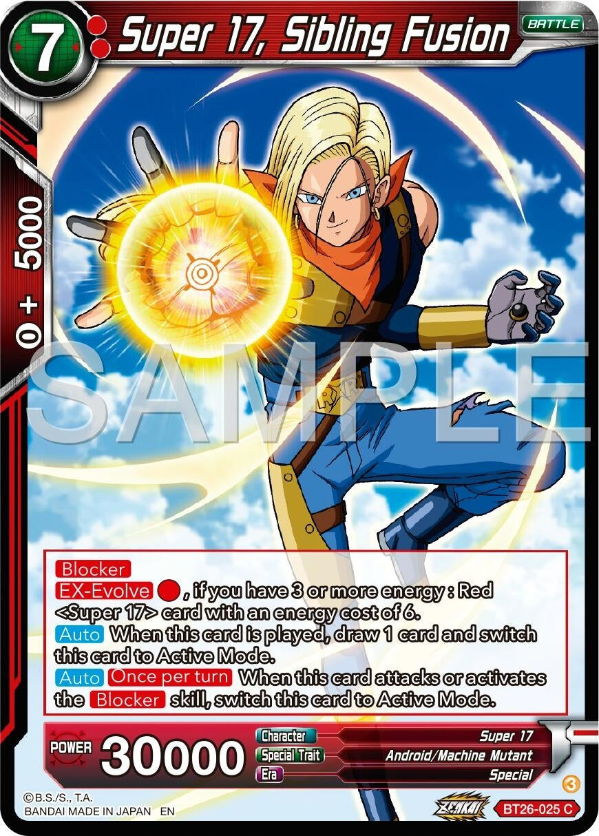Image for Super 17, Sibling Fusion (BT26-025) (BT26) - Dragon Ball Super: Masters