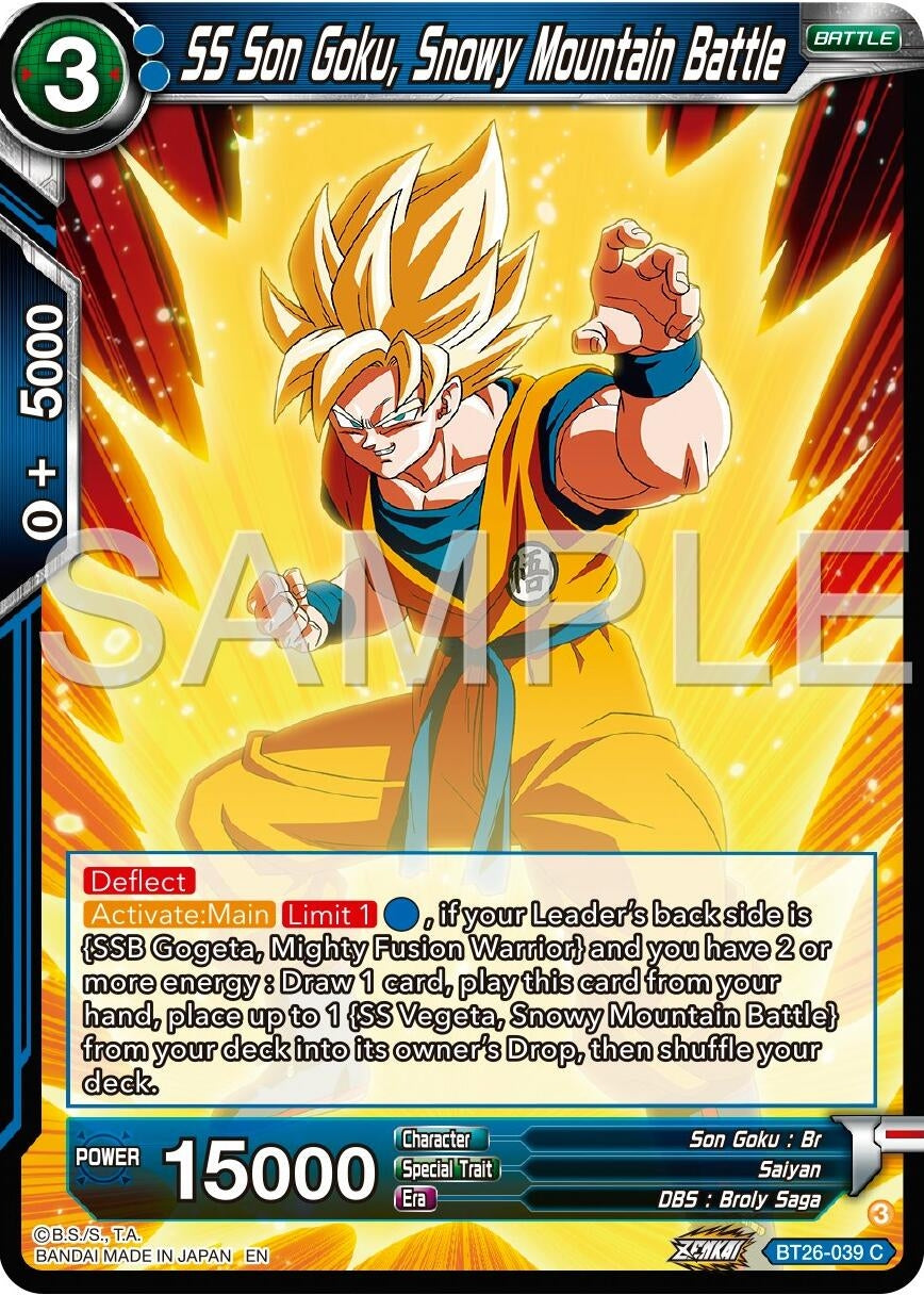 Image for SS Son Goku, Snowy Mountain Battle (BT26-039) (BT26) - Dragon Ball Super: Masters
