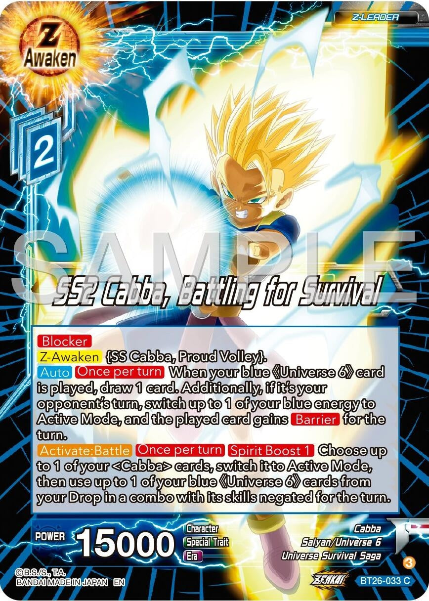 Image for SS2 Cabba, Battling for Survival (BT26-033) (BT26) - Dragon Ball Super: Masters
