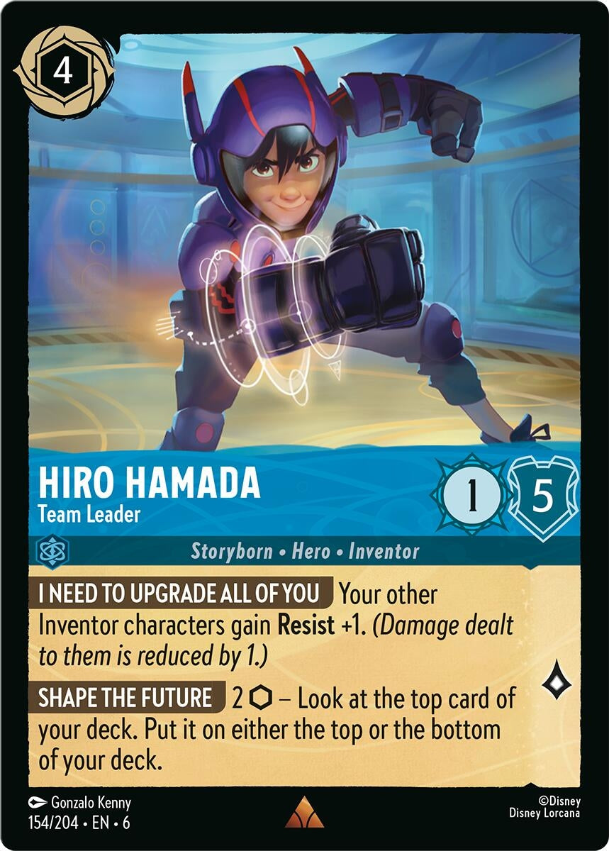 Image for Hiro Hamada - Team Leader (154/204) (6) - Disney Lorcana