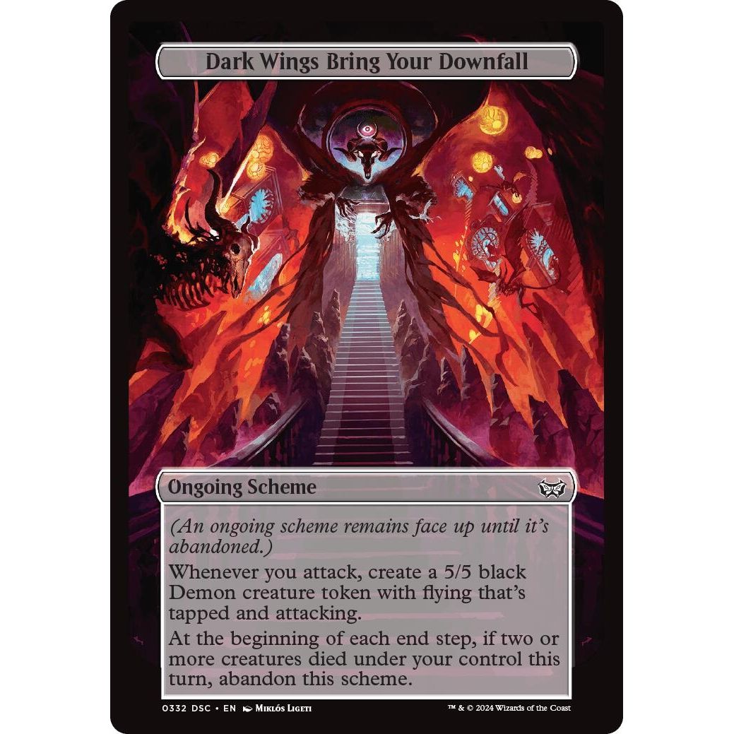 Image for Dark Wings Bring Your Downfall (Full Art) (332) (A:DSC) - Magic: The Gathering