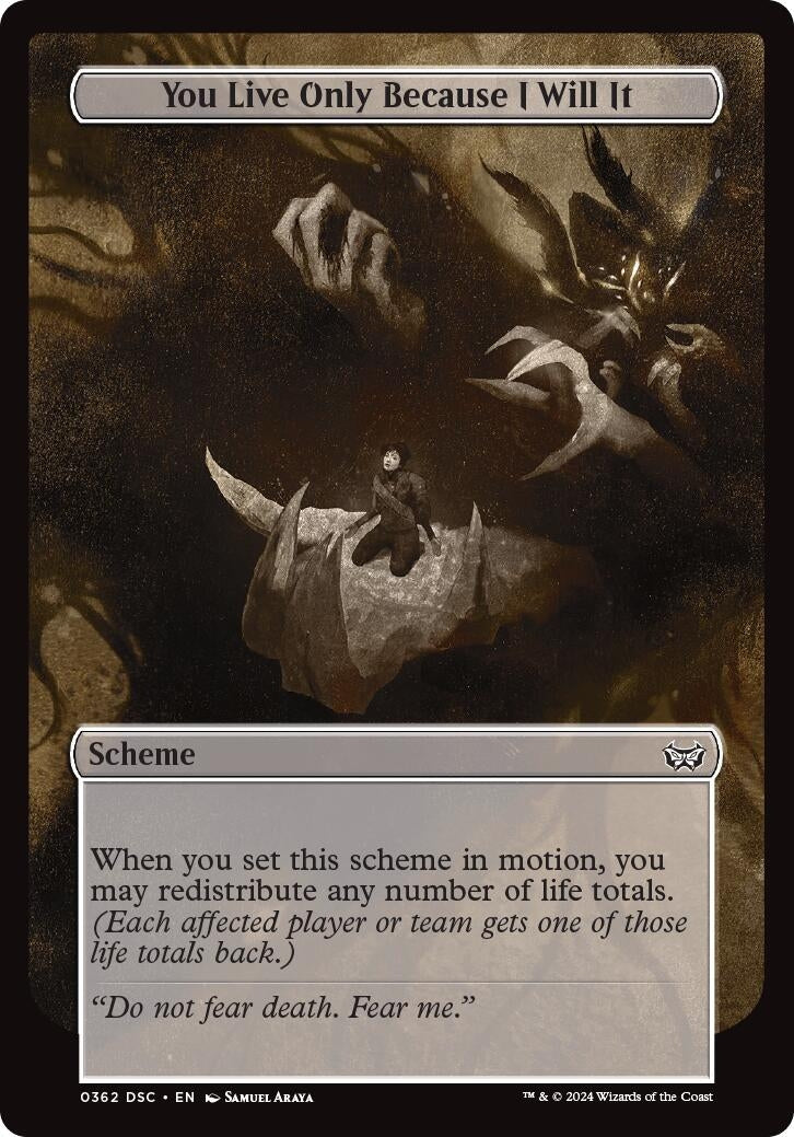 Image for You Live Only Because I Will It (Full Art) (362) - Magic: The Gathering