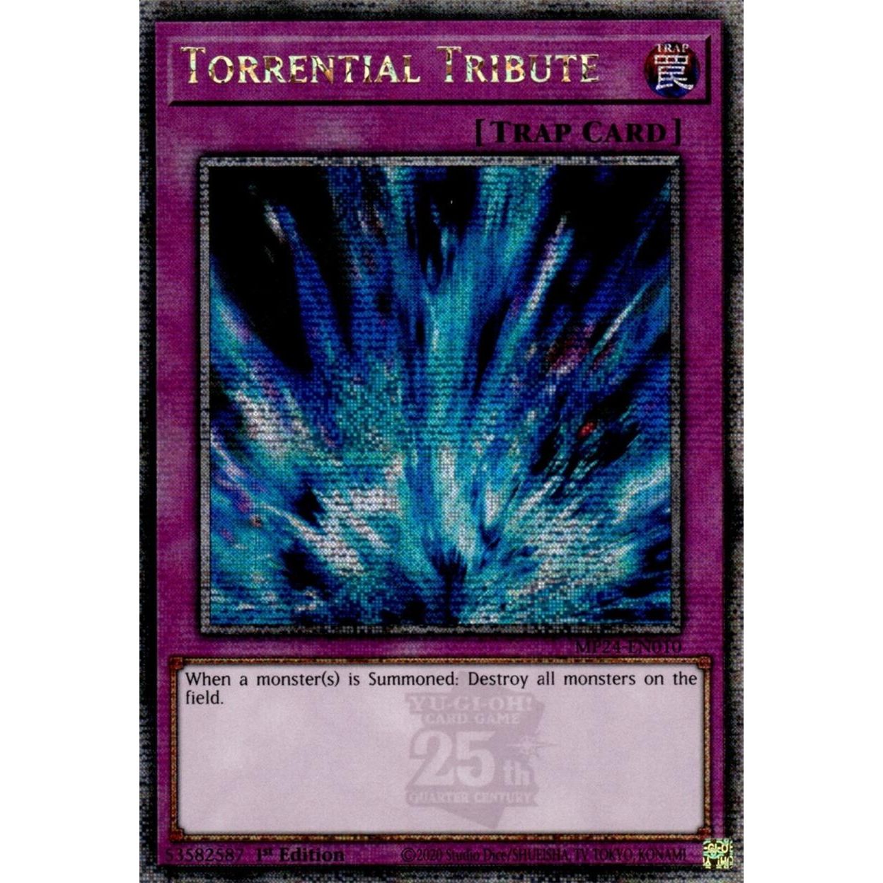 Image for Torrential Tribute (Quarter Century Secret Rare) (MP24-EN010) - YuGiOh