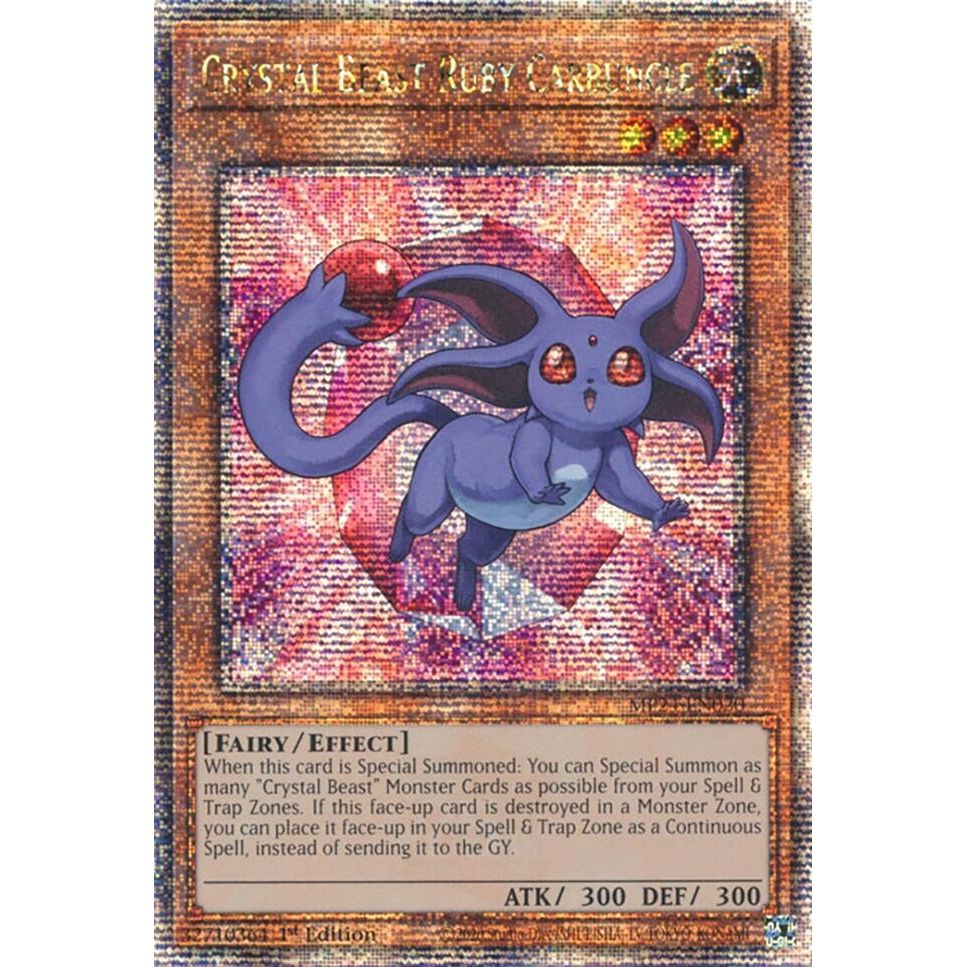 Image for Crystal Beast Ruby Carbuncle (Quarter Century Secret Rare) (MP24-EN020) - YuGiOh
