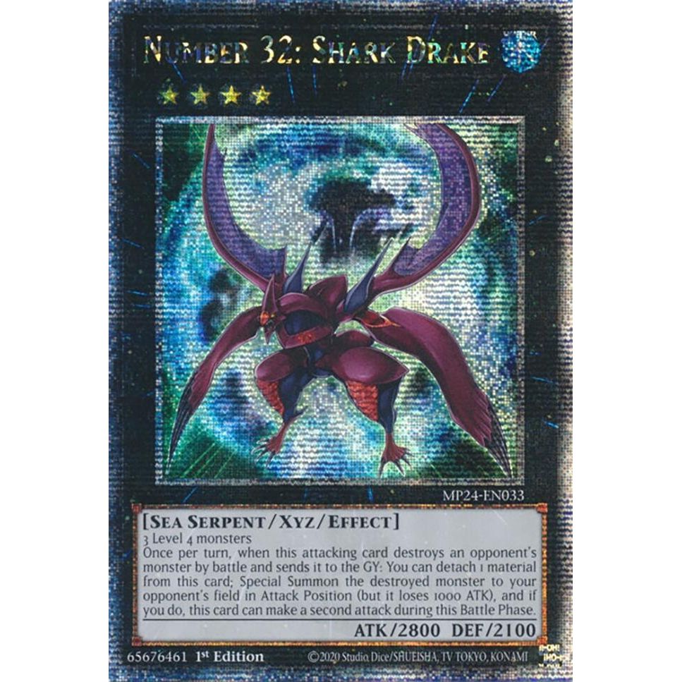 Image for Number 32: Shark Drake (Quarter Century Secret Rare) (MP24-EN033) - YuGiOh