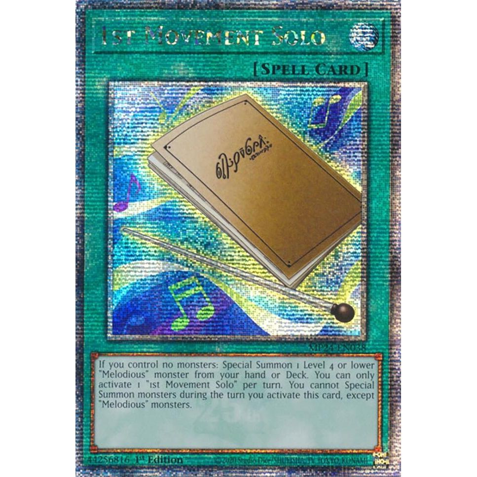 Image for 1st Movement Solo (Quarter Century Secret Rare) (MP24-EN038) - YuGiOh