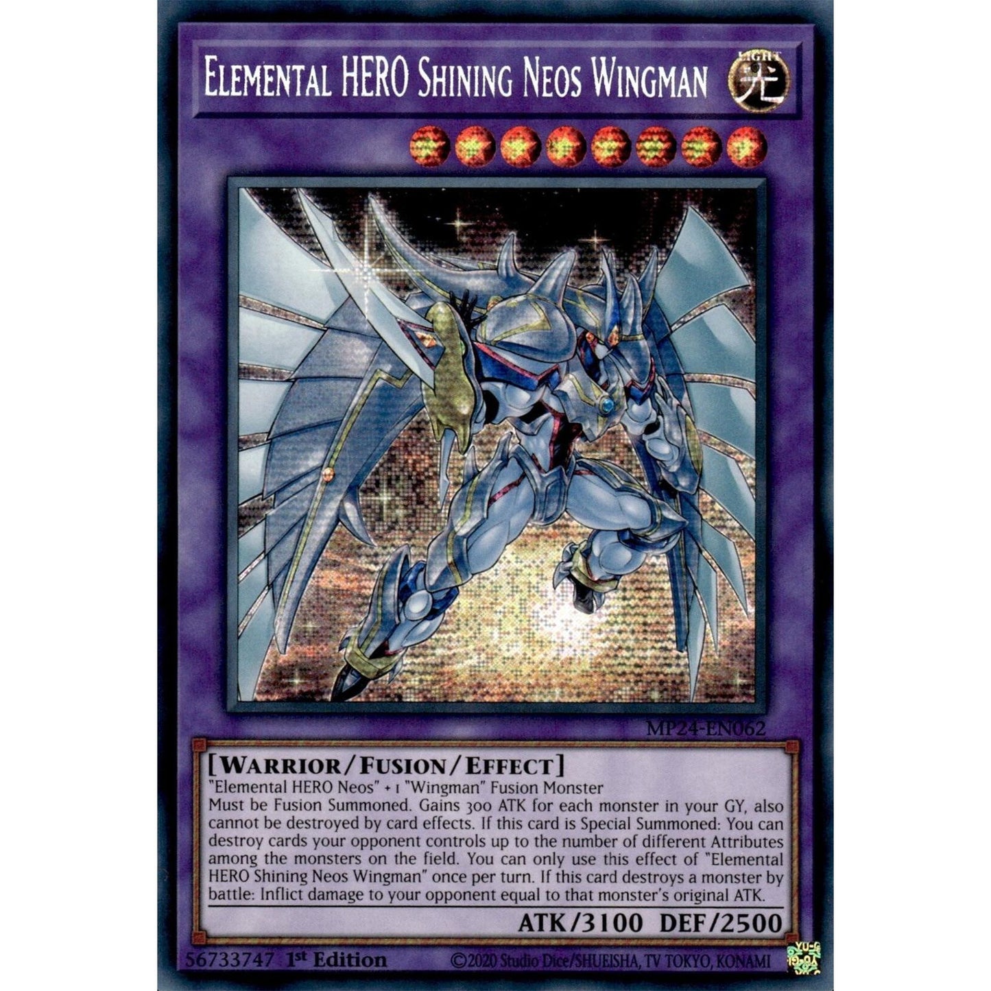 Image for Elemental HERO Shining Neos Wingman (MP24-EN062) - YuGiOh