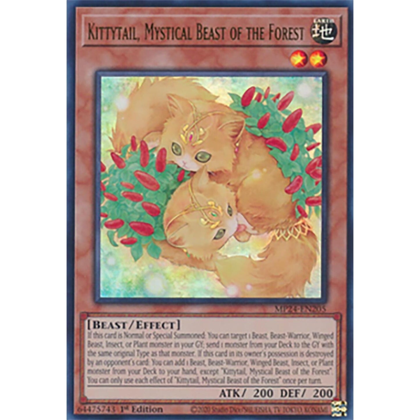 Image for Kittytail, Mystical Beast of the Forest (MP24-EN205) - YuGiOh