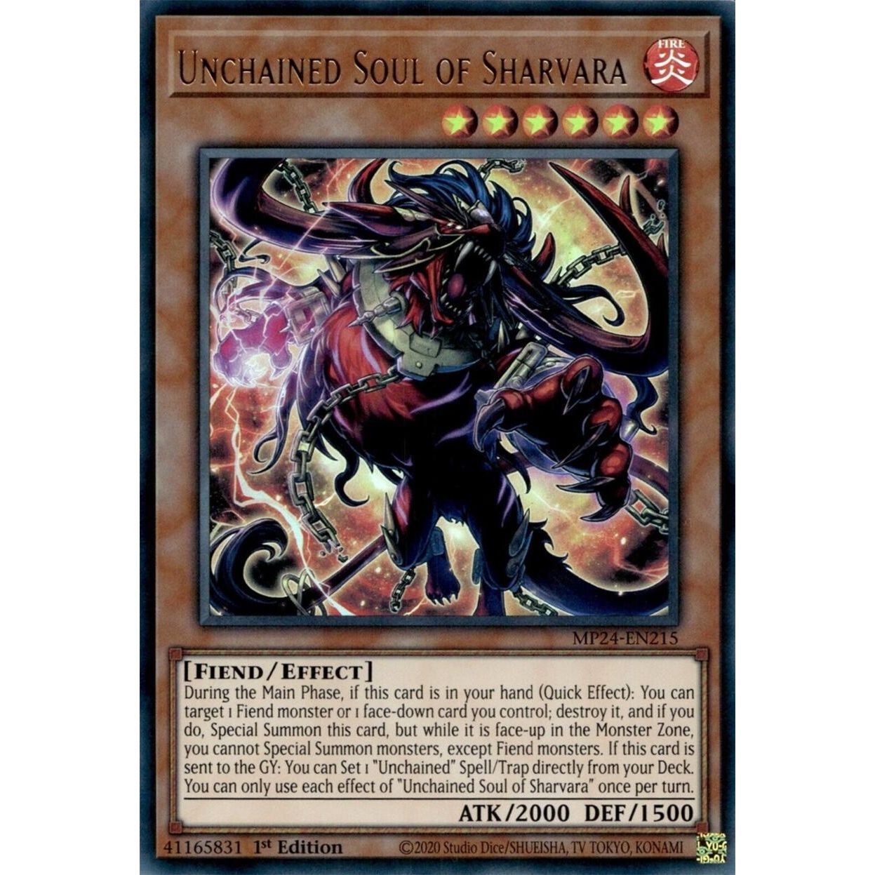 Image for Unchained Soul of Sharvara (MP24-EN215) - YuGiOh