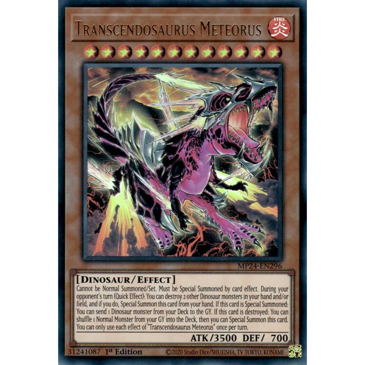 Image for Transcendosaurus Meteorus (MP24-EN296) - YuGiOh