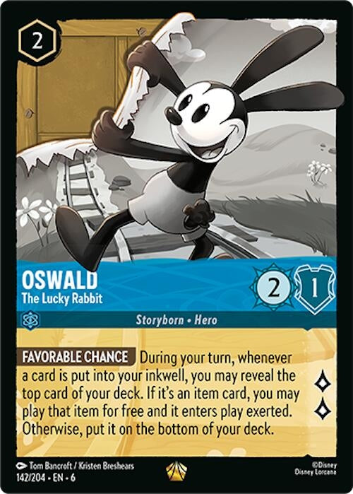 Image for Oswald - The Lucky Rabbit (142/204) (6) - Disney Lorcana