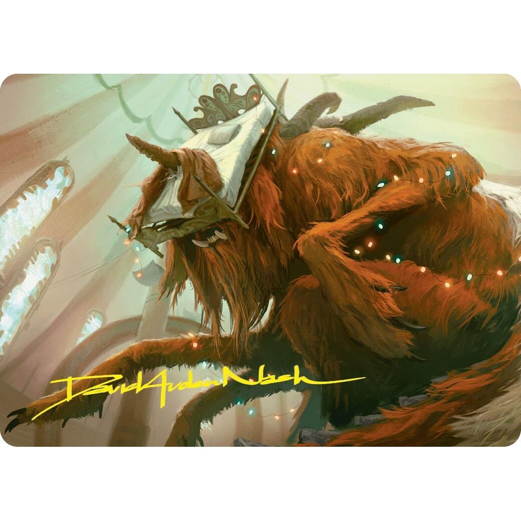 Image for Bedhead Beastie Art Card (Gold-Stamped Signature) (11) (ASDSK) - Magic: The Gathering