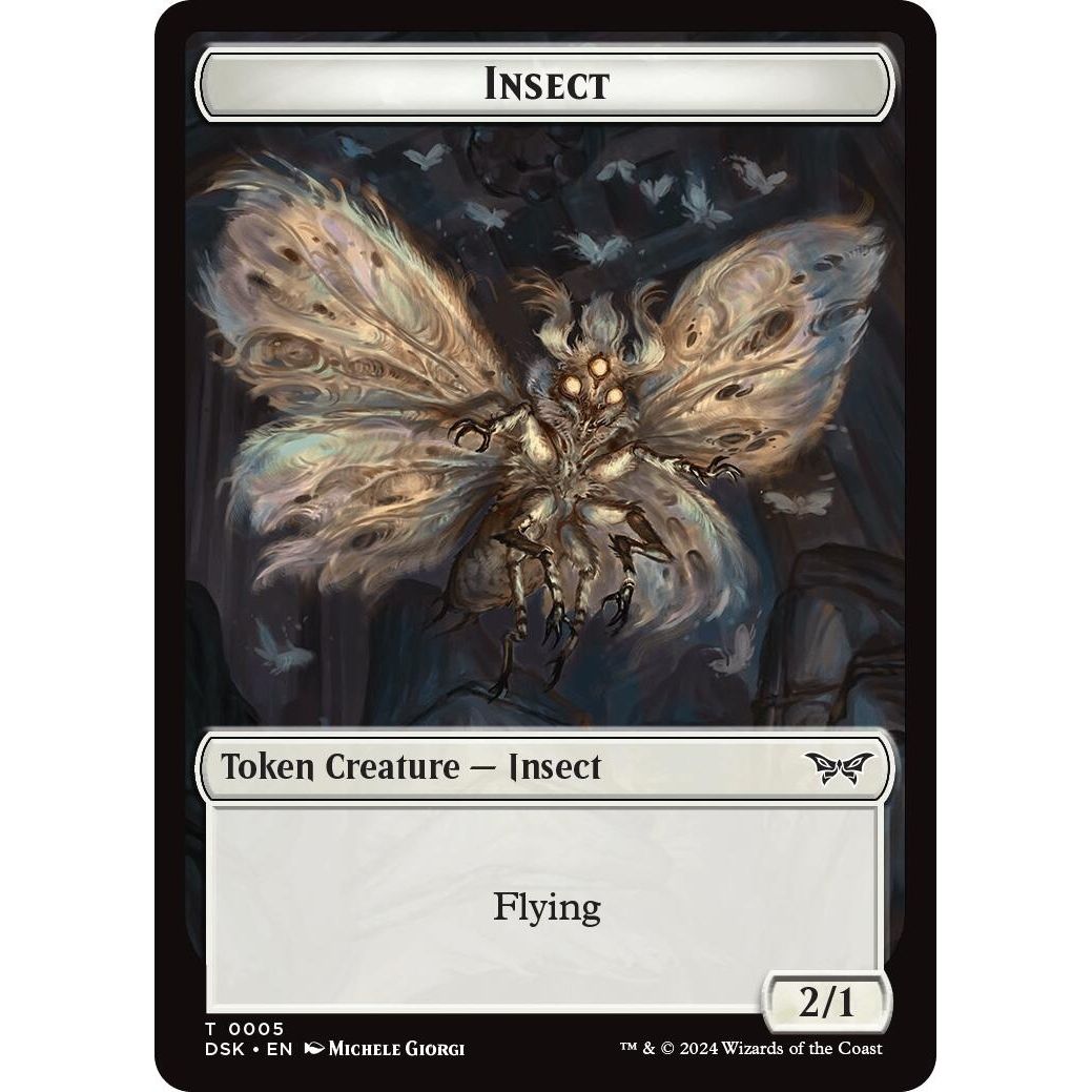 Image for Insect (0005) // Manifest Double-Sided Token (5 // 18) (DSK) - Magic: The Gathering