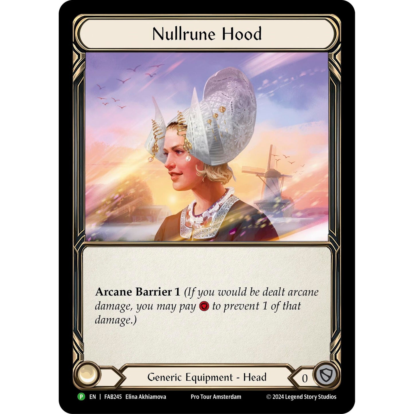 Image for Nullrune Hood - FAB245 (FAB245) (PR) - Flesh and Blood TCG