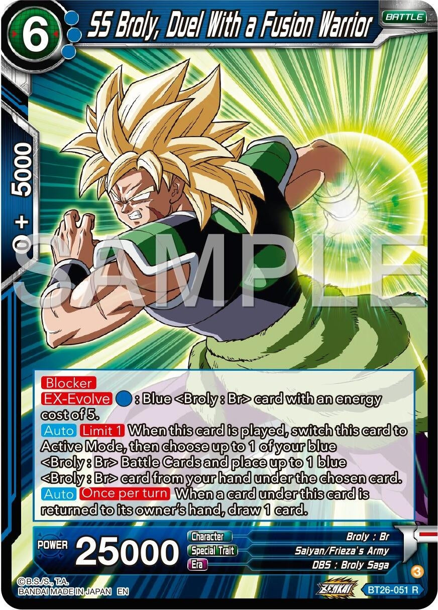 Image for SS Broly, Duel With a Fusion Warrior (BT26-051) (BT26) - Dragon Ball Super: Masters