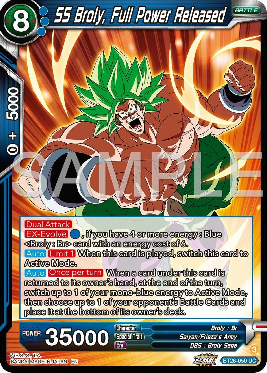 Image for SS Broly, Full Power Released (BT26-050) (BT26) - Dragon Ball Super: Masters
