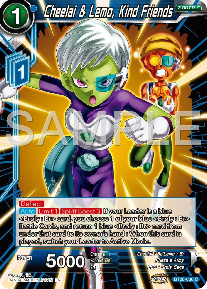 Image for Cheelai & Lemo, Kind Friends (BT26-036) (BT26) - Dragon Ball Super: Masters