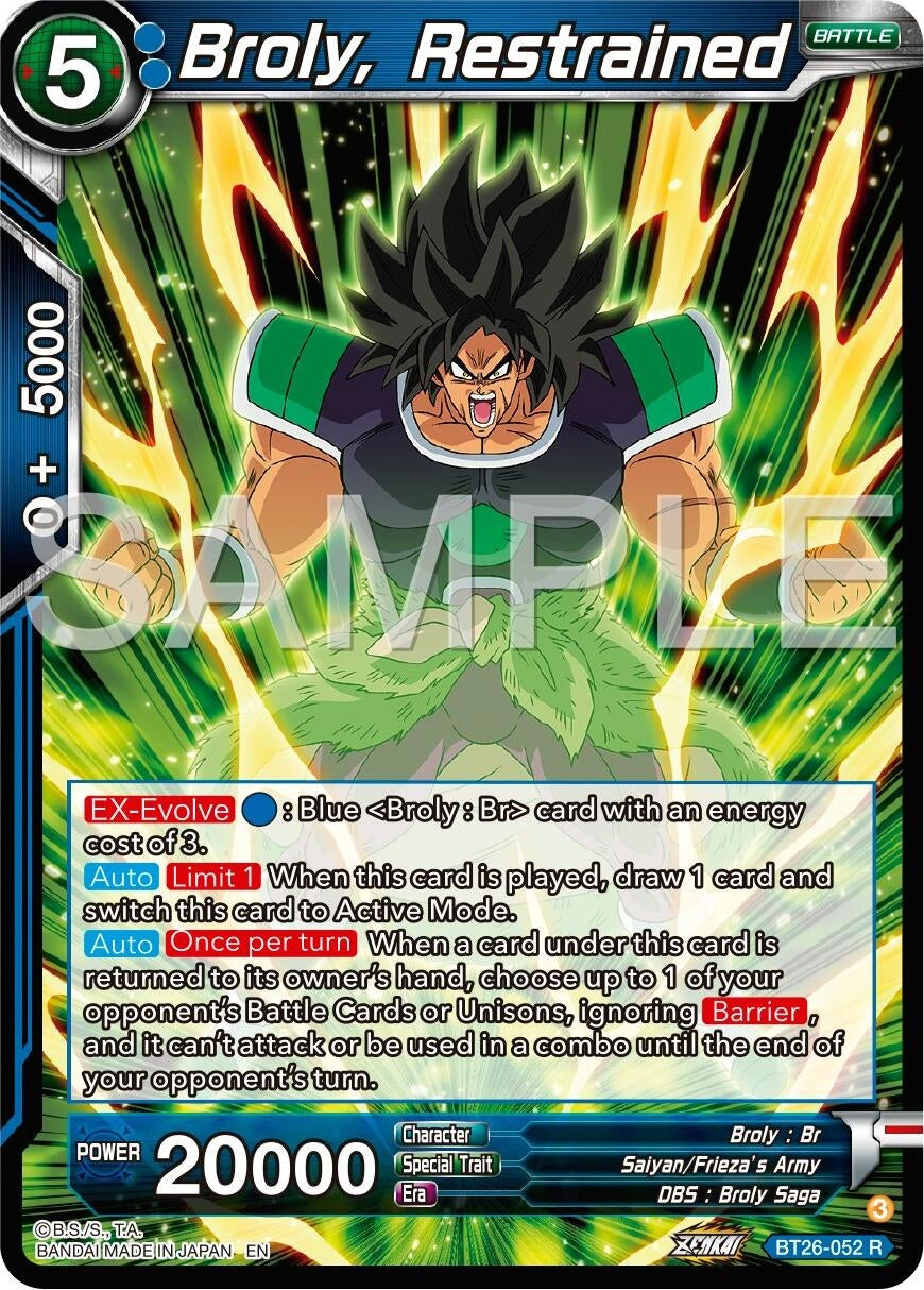 Image for Broly, Restrained (BT26-052) (BT26) - Dragon Ball Super: Masters