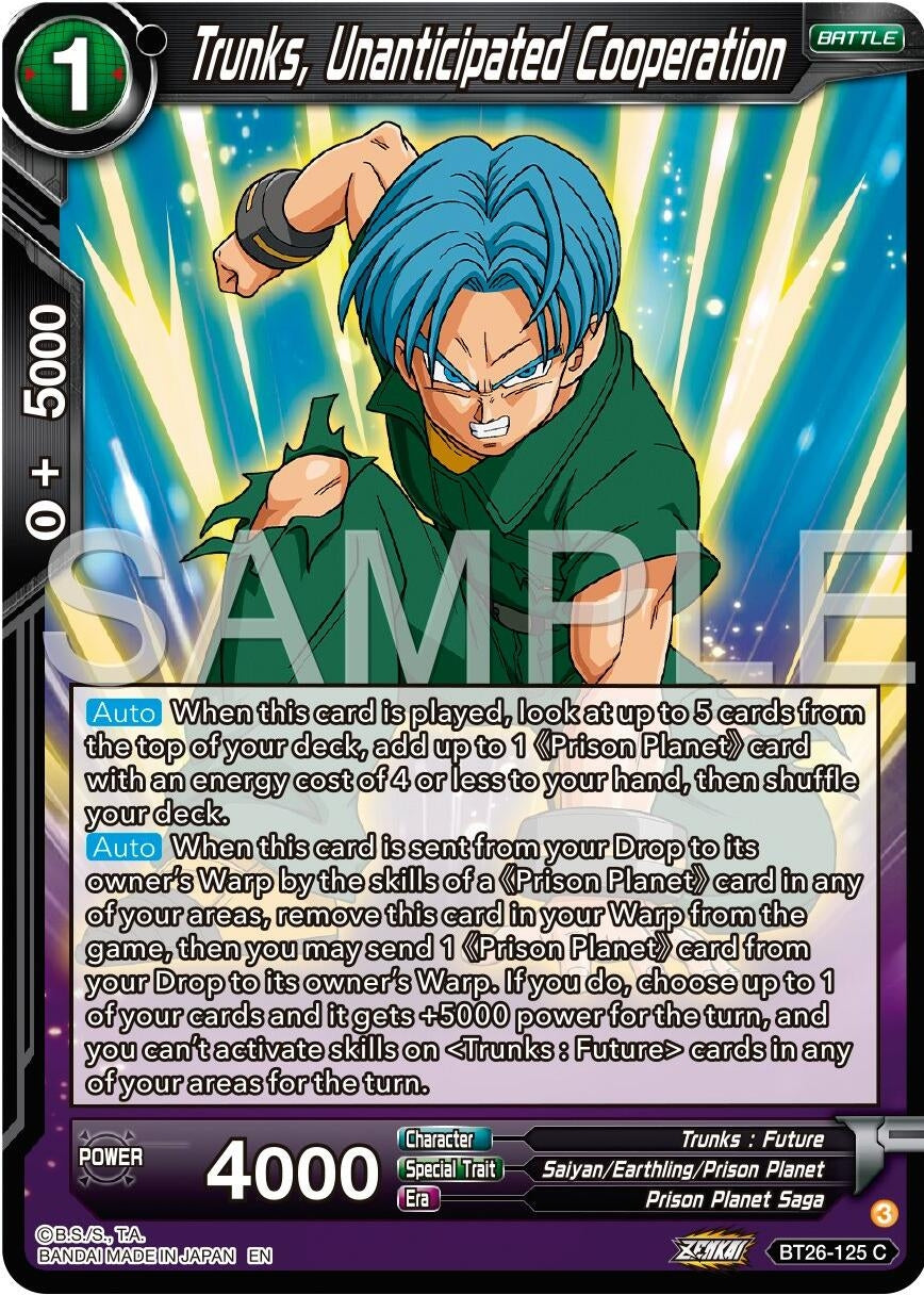 Image for Trunks, Unanticipated Cooperation (BT26-125) (BT26) - Dragon Ball Super: Masters