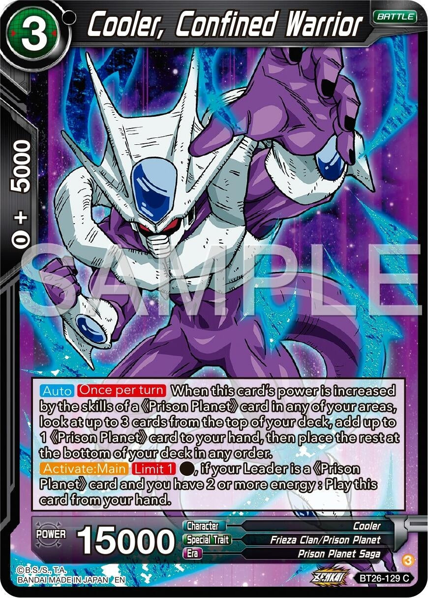 Image for Cooler, Confined Warrior (BT26-129) (BT26) - Dragon Ball Super: Masters