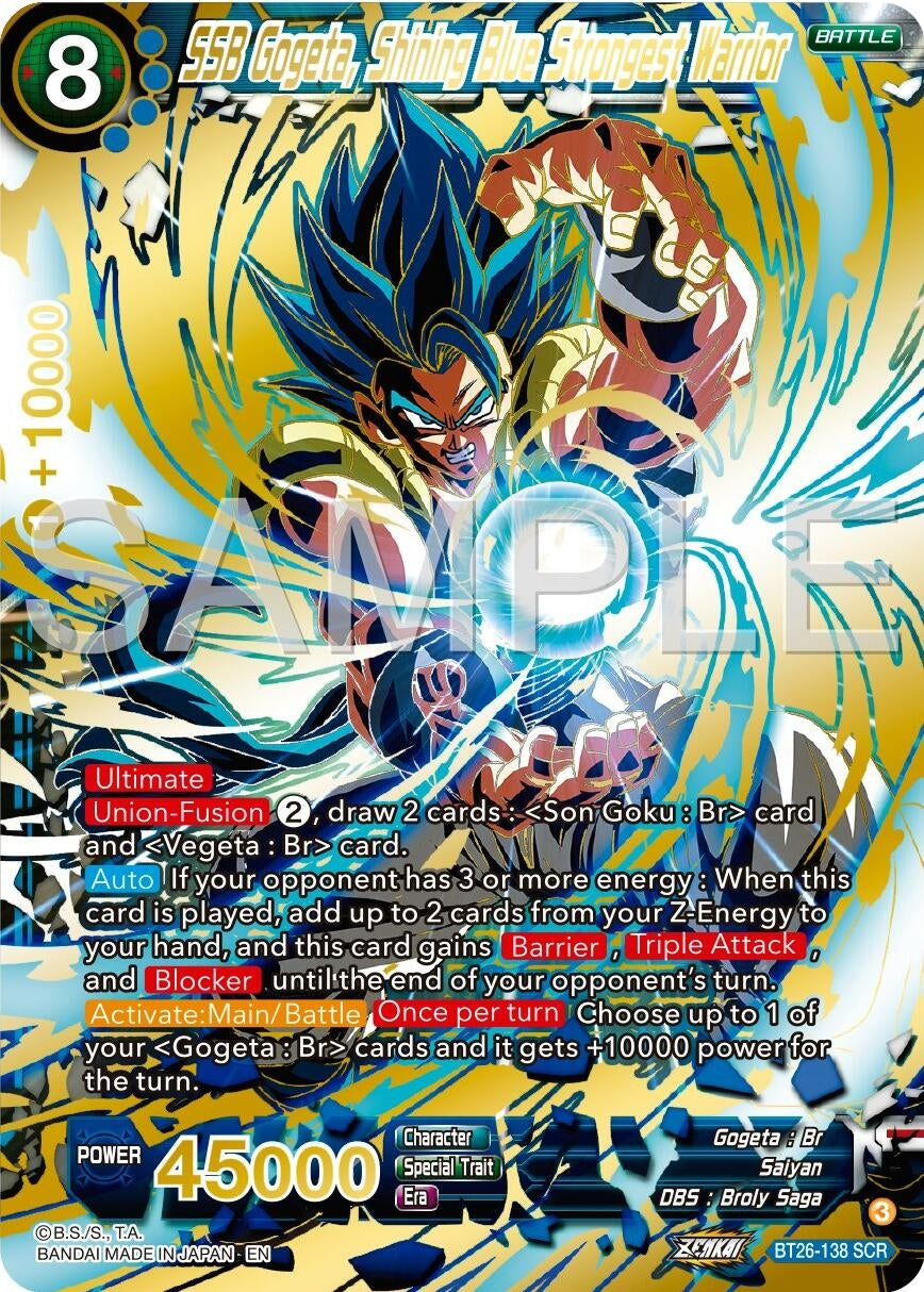 Image for SSB Gogeta, Shining Blue Strongest Warrior (BT26-138) (BT26) - Dragon Ball Super: Masters