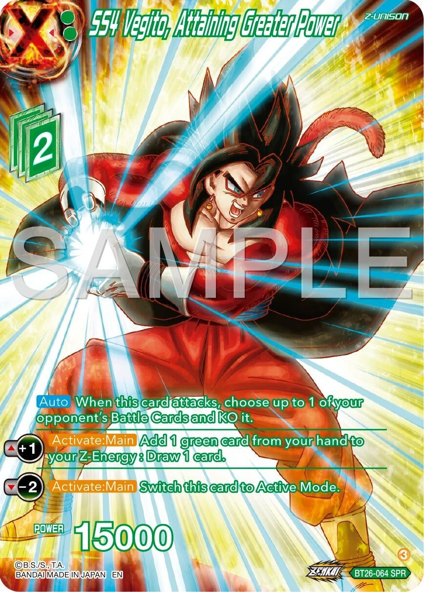 Image for SS4 Vegito, Attaining Greater Power (SPR) (BT26-064) (BT26) - Dragon Ball Super: Masters