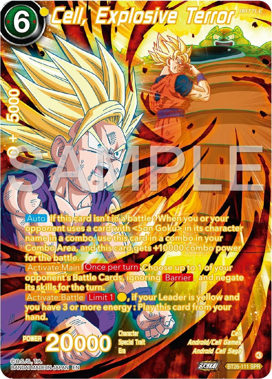 Image for Cell, Explosive Terror (SPR) (BT26-111) (BT26) - Dragon Ball Super: Masters