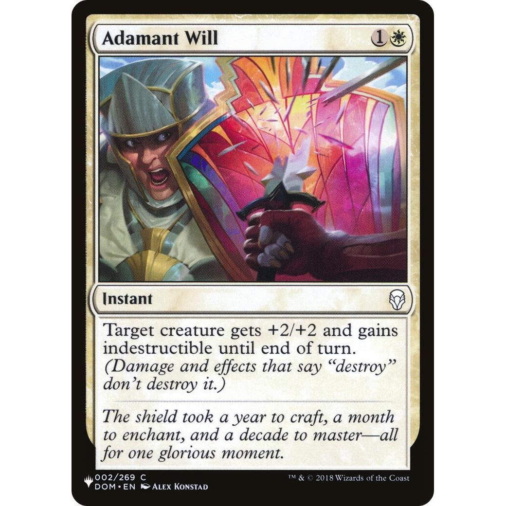 Image for Adamant Will (002/269) (LIST) - Magic: The Gathering