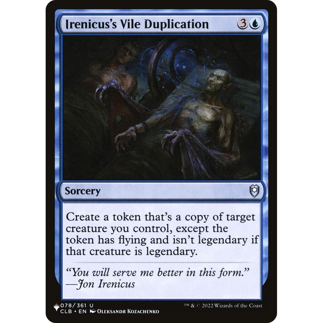 Image for Irenicus's Vile Duplication (078/361) (LIST) - Magic: The Gathering