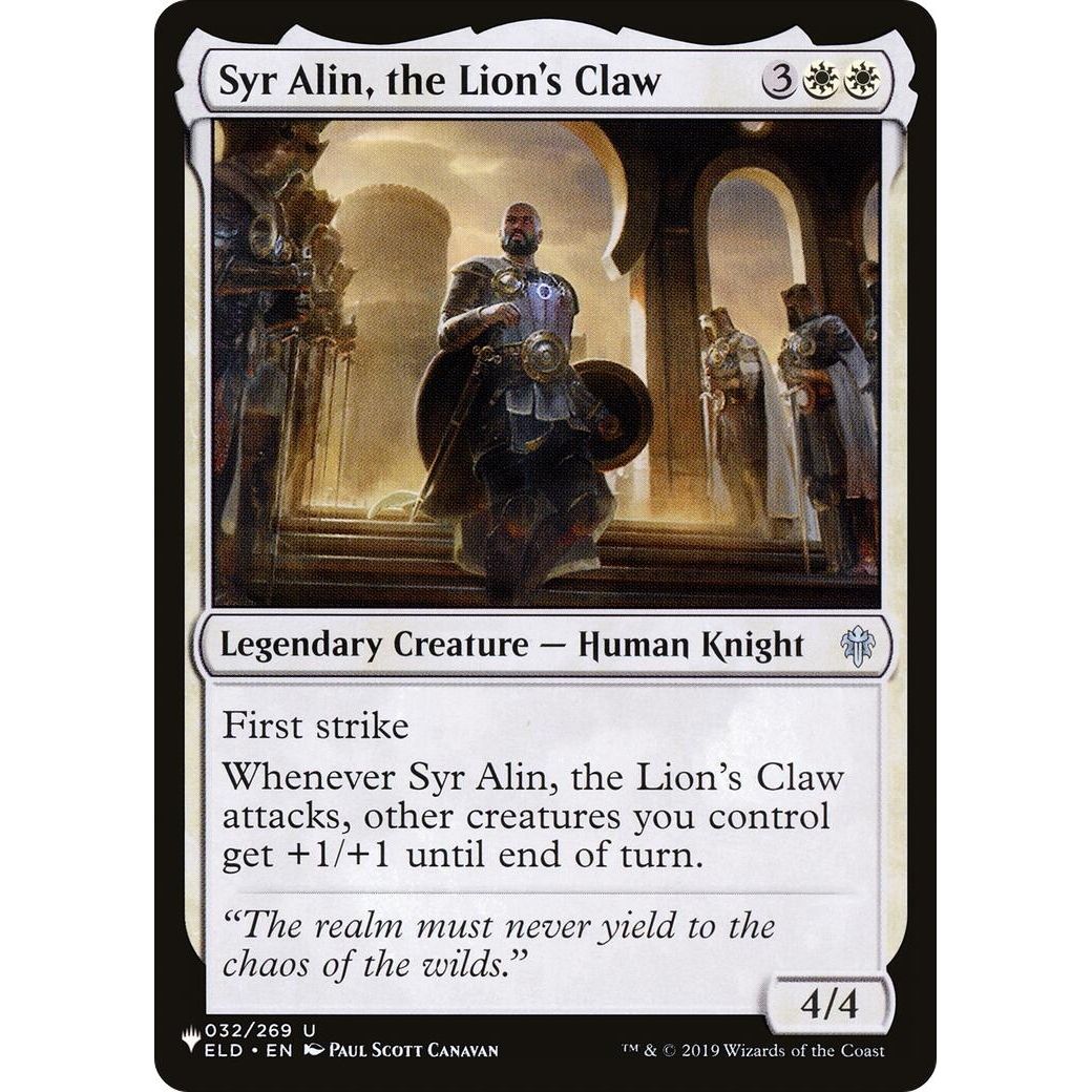 Image for Syr Alin, the Lion's Claw (032/269) (LIST) - Magic: The Gathering