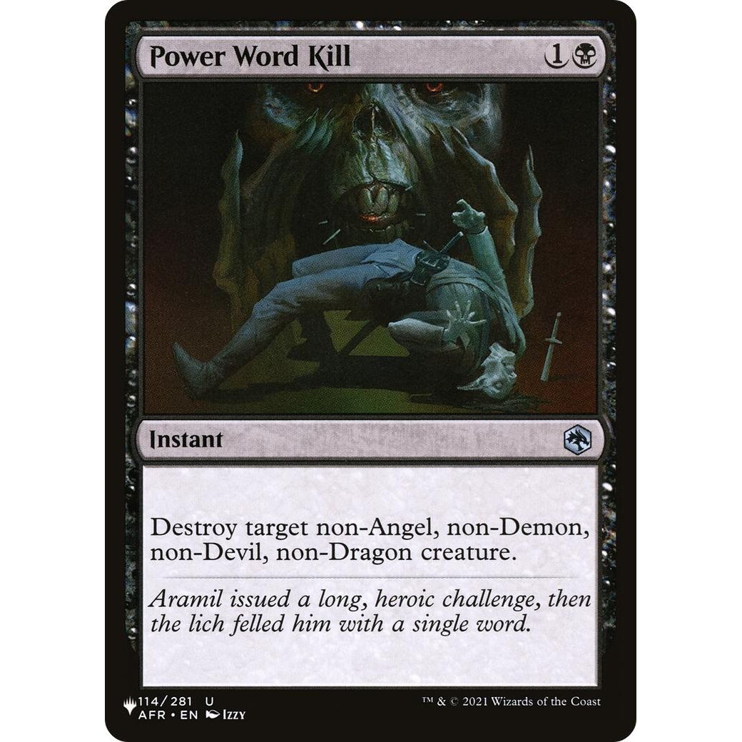 Image for Power Word Kill (114/281) (LIST) - Magic: The Gathering