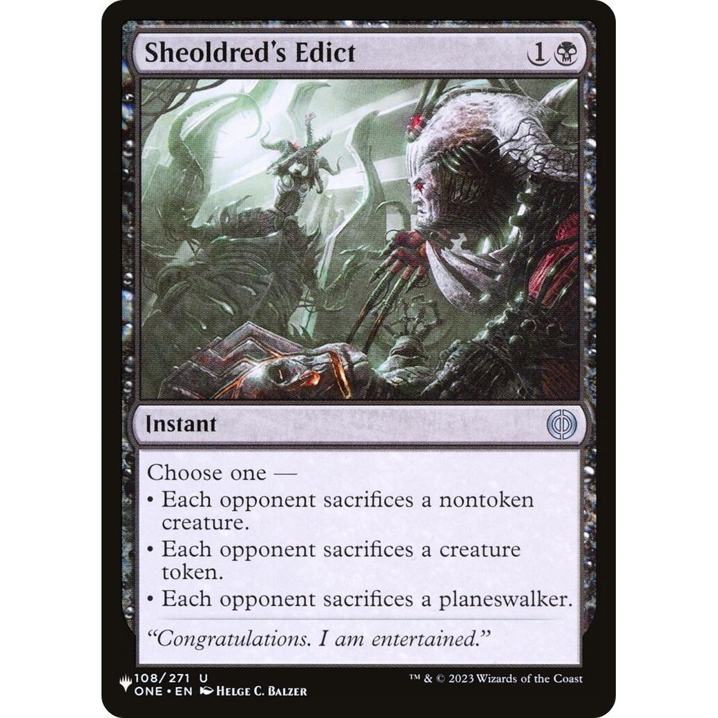 Image for Sheoldred's Edict (108/271) (LIST) - Magic: The Gathering
