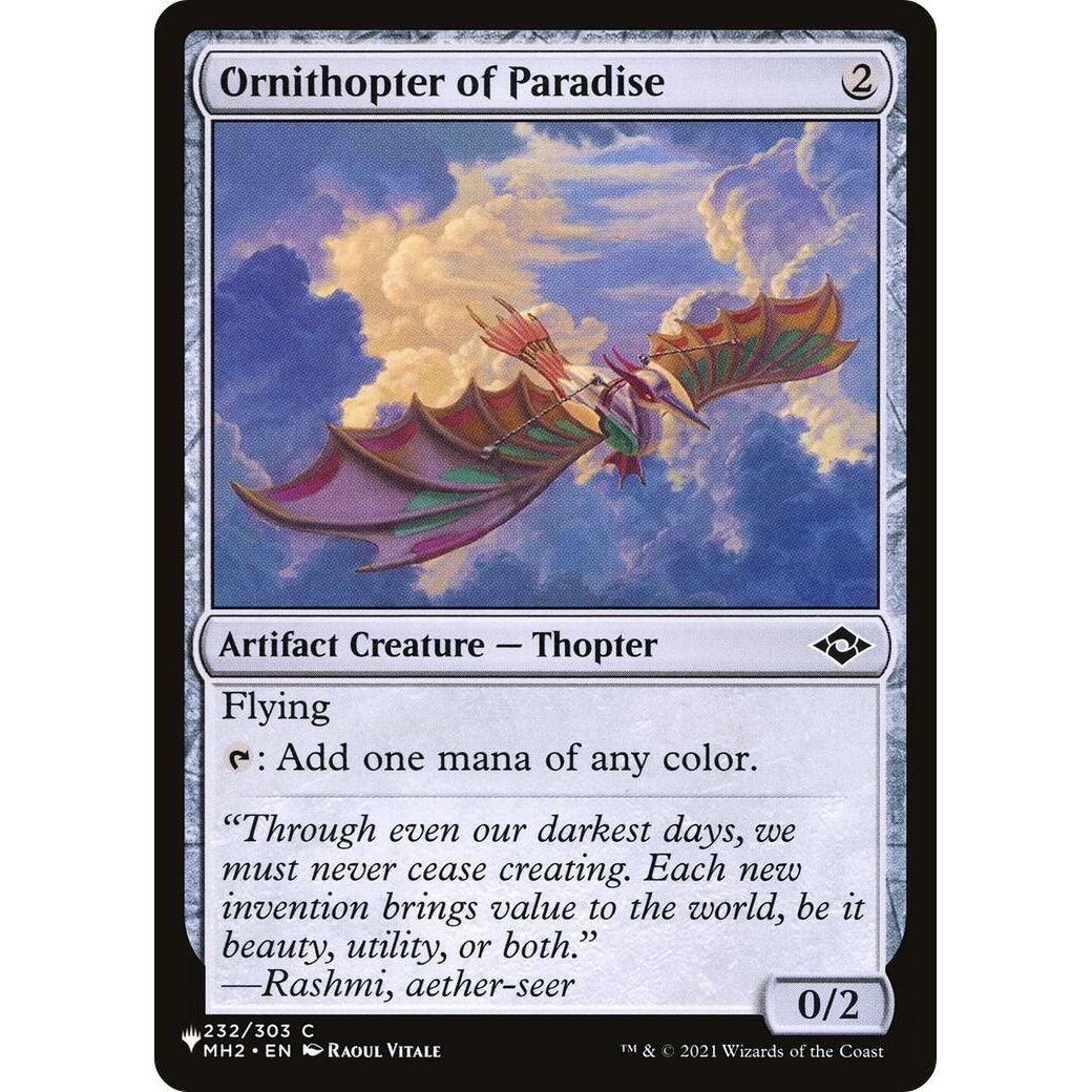 Image for Ornithopter of Paradise (232/303) (LIST) - Magic: The Gathering