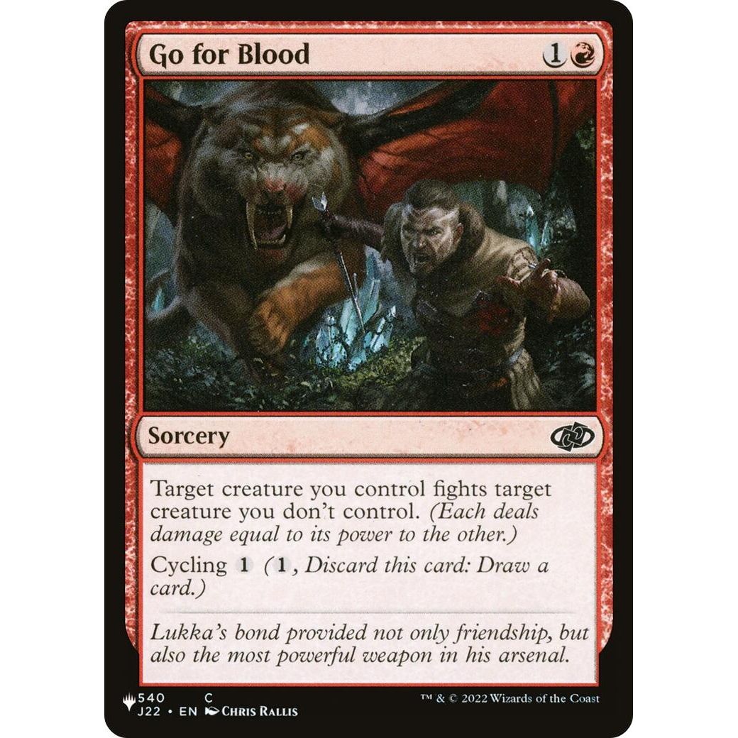 Image for Go for Blood (540/051) (LIST) - Magic: The Gathering