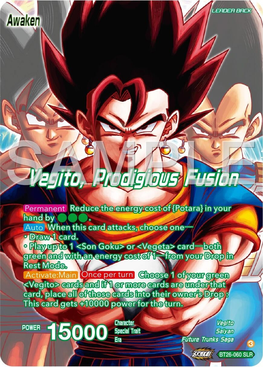 Image for Son Goku & Vegeta // Vegito, Prodigious Fusion (Alternate Art) (BT26-060) (BT26) - Dragon Ball Super: Masters