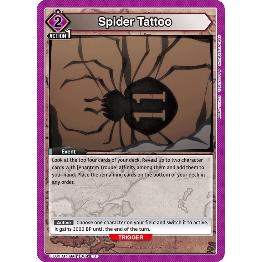 Image for Spider Tattoo (UE02BT/HTR-1-064) (UE02BT) - Union Arena