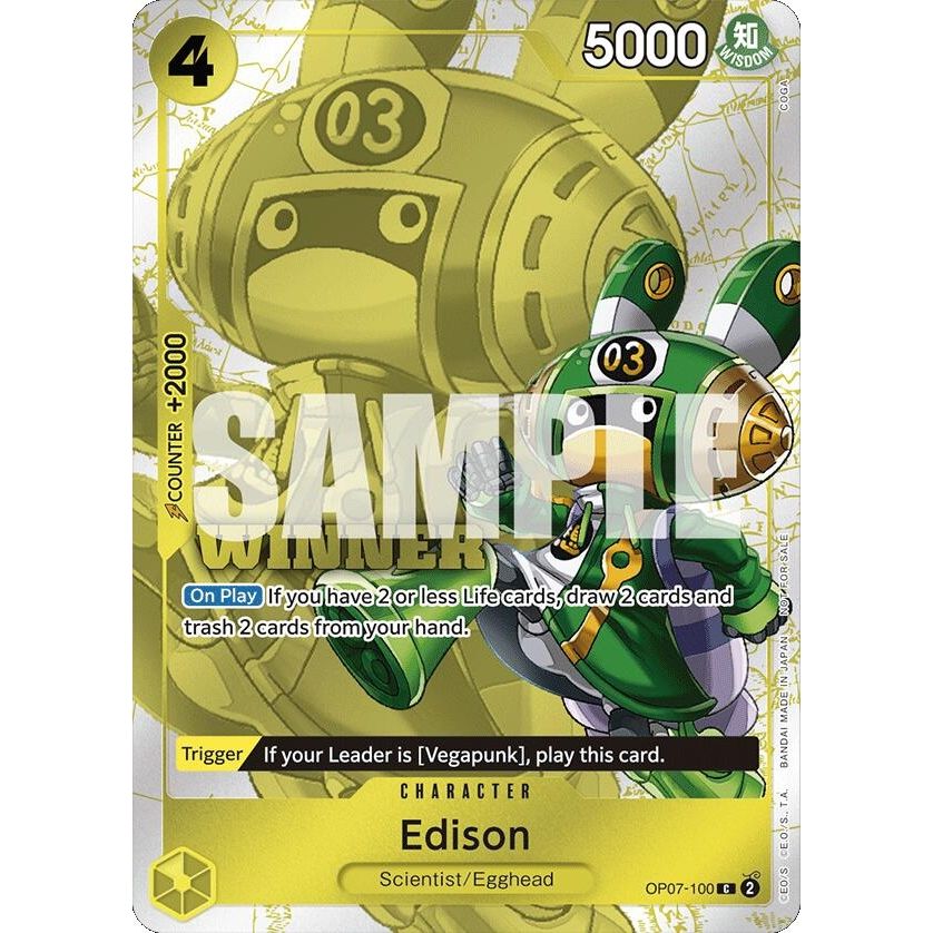 Image for Edison (Winner Pack 2024 Oct.-Dec.) (OP07-100) (OP-PR) - One Piece Card Game