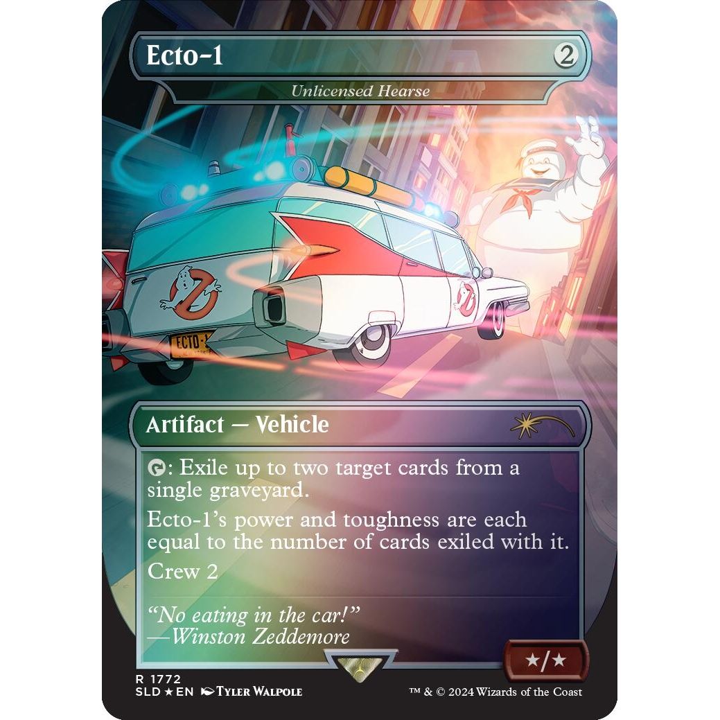 Image for Ecto-1 - Unlicensed Hearse (Rainbow Foil) (1772) (SLD) - Magic: The Gathering