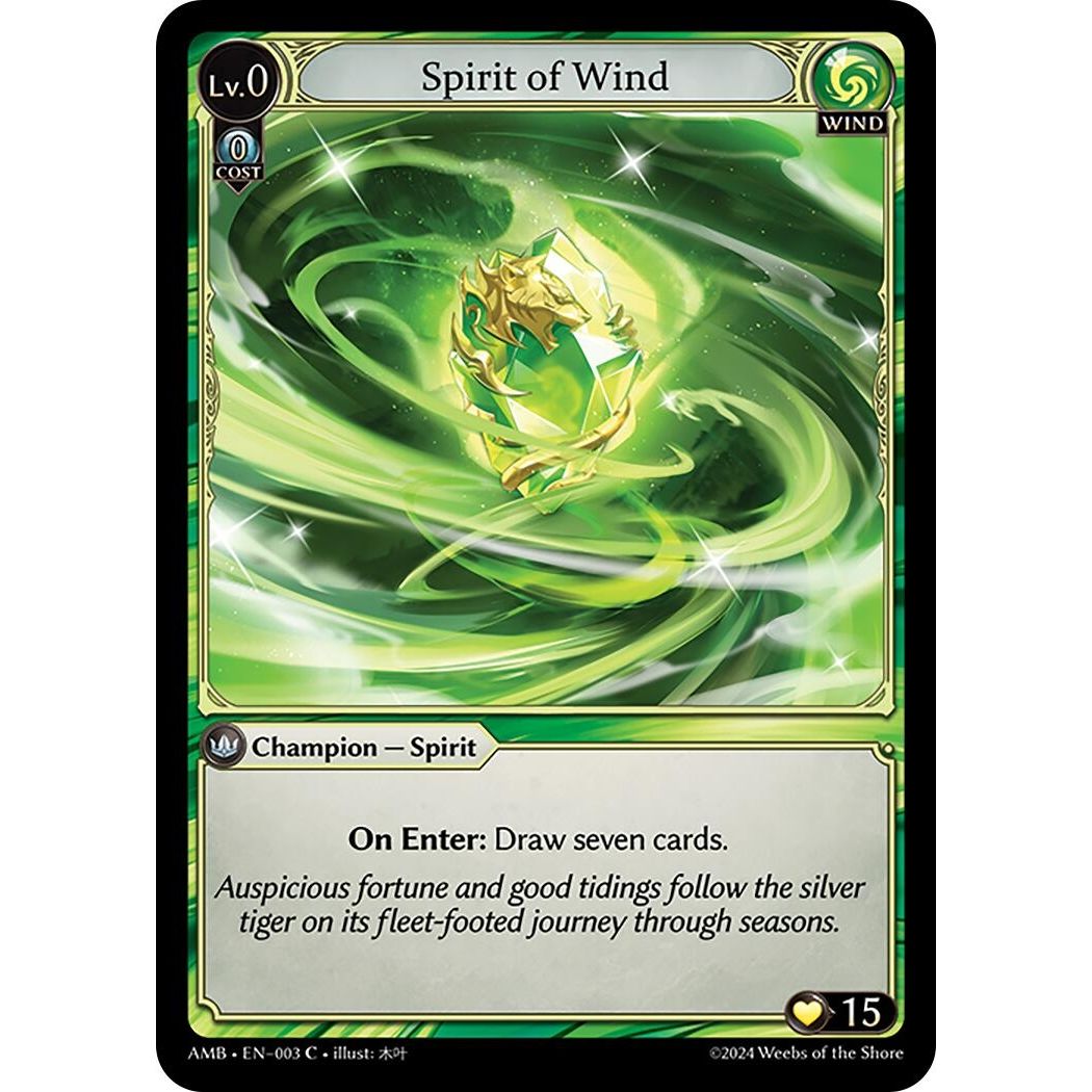 Image for Spirit of Wind (003) (AMB1E) - Grand Archive TCG