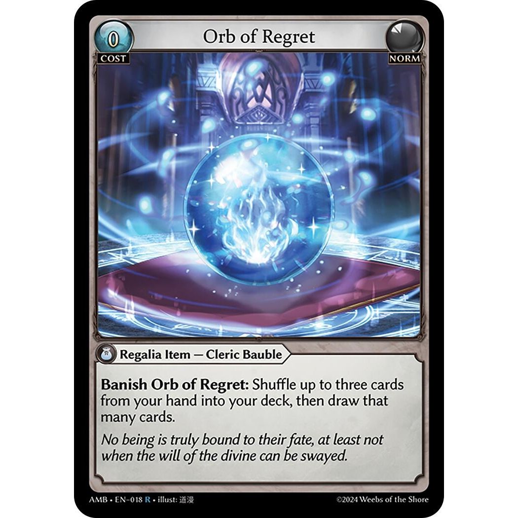 Image for Orb of Regret (018) (AMB1E) - Grand Archive TCG