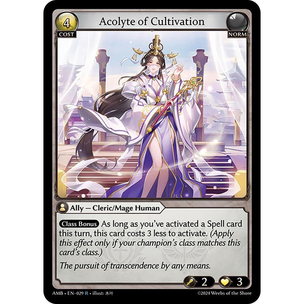Image for Acolyte of Cultivation (029) (AMB1E) - Grand Archive TCG